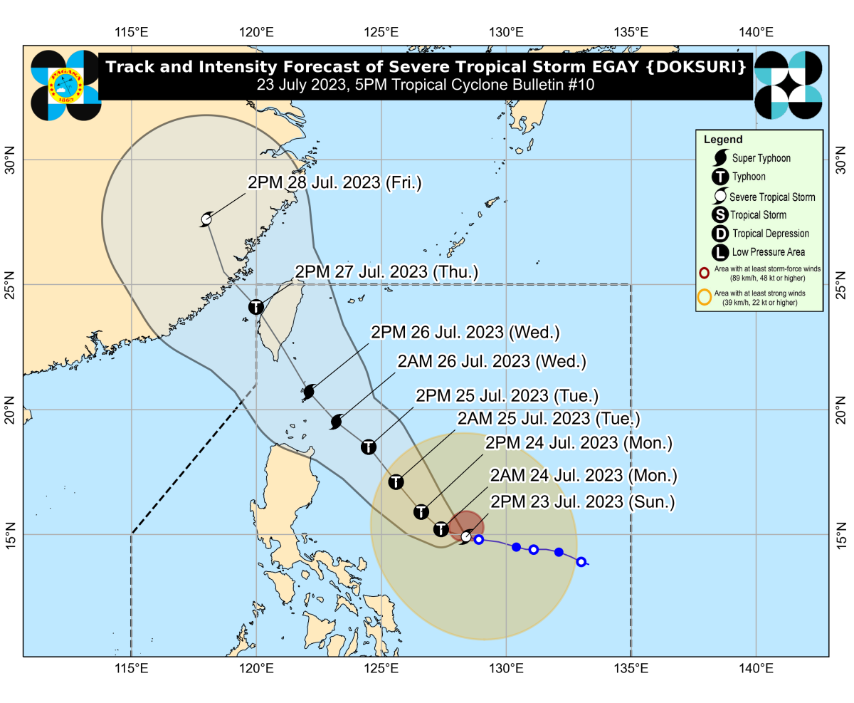 Signal No. 1 up in Luzon, Visayas as Severe Tropical Storm 'Egay' gains strength - Pinas Times