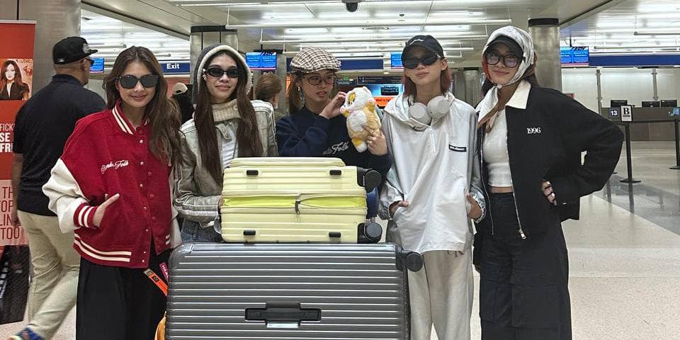 BINI"s Aiah, Colet, Gwen, Maloi, Stacey arrive in LA ahead of KCON 2024 - Pinas Times