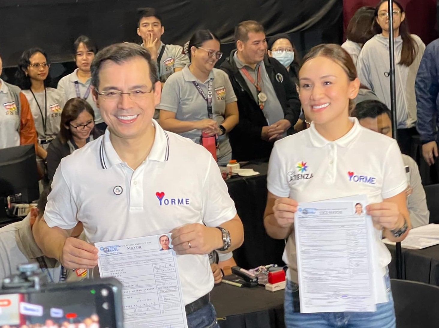 Isko Moreno, His Son Joaquin, and Mocha Uson Officially File Candidacies for Manila Elections