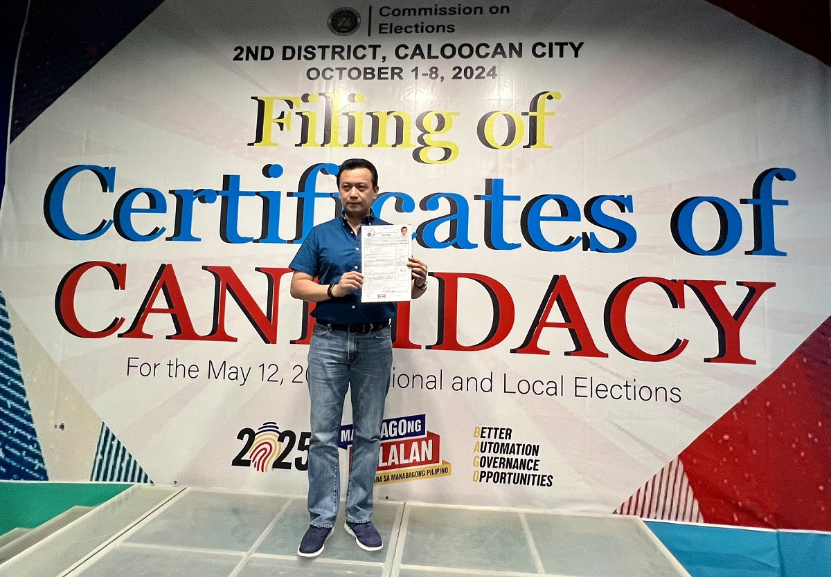 Trillanes files candidacy for Caloocan mayor