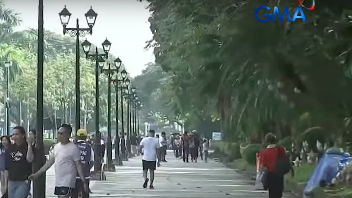 Visitors Celebrate New Year's Day at Luneta Park